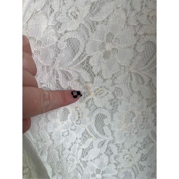 Altard State Maxi‎ Dress Women M White Boho Lace Bridal Bridesmaid Backless - Picture 5 of 15